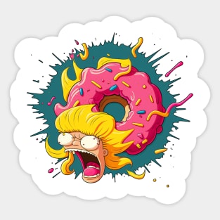 Angry Donut Sticker